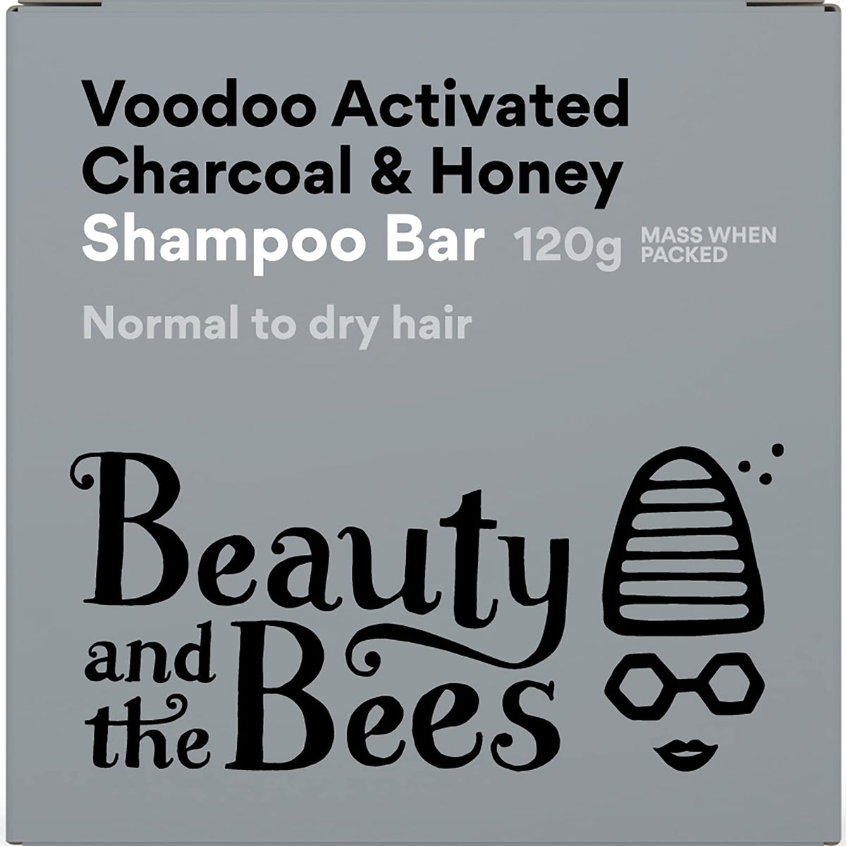 Beauty And The Bees Activated Charcoal & Honey Shampoo Bar - Natural, Sulfate-Free, Eco-Friendly