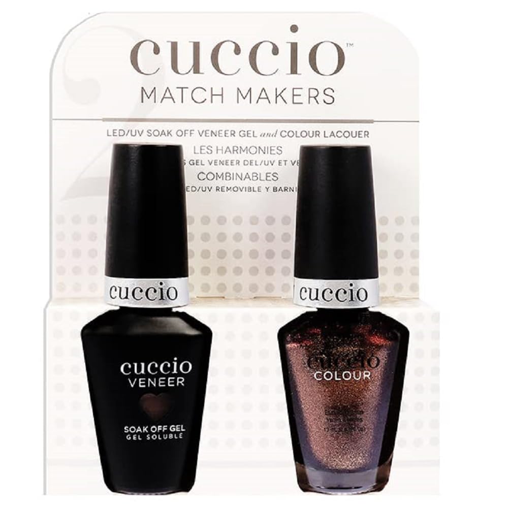 Cuccio Colour Matchmaker Nail Lacquer Kit - Triple Pigmentation, Rich Coverage, Brownie Points - 2 Count