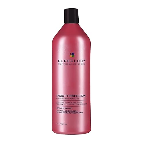 Pureology Smooth Perfection Conditioner For Frizzy Color-Treated Hair, 33.8 Fl Oz, Vegan, Sulfate-Free