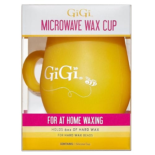 Gigi Microwave Wax Cup - 6Oz Silicone Cup For Hard Wax Beads, Ideal For Hair Removal