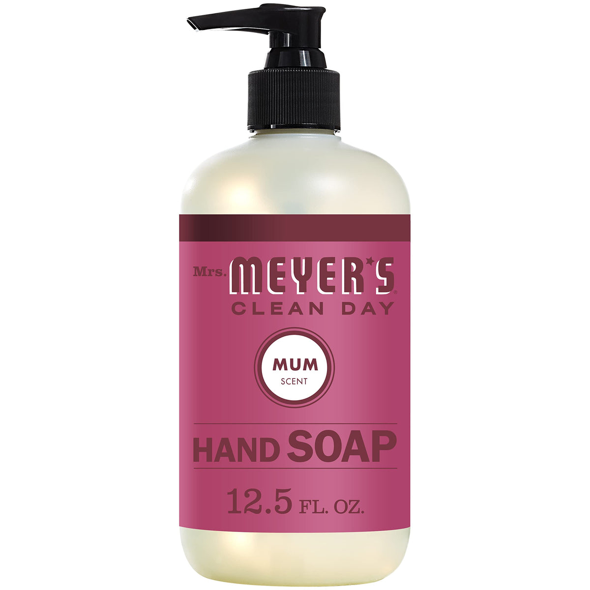 Mrs. Meyer'S Clean Day Liquid Hand Soap, Mum Scent, 12.5 Fl Oz, Clear Plastic Bottle