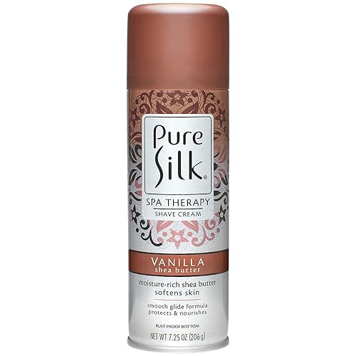 Pure Silk Vanilla Shea Butter Shave Cream For Women, 7.25 Oz - Spa Therapy Moisturizing Cream