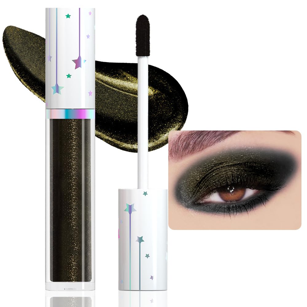 Evpct Liquid Shimmery Glitter Eyeshadow Stick, Waterproof Metallic Eyeliner - 17# Clinker