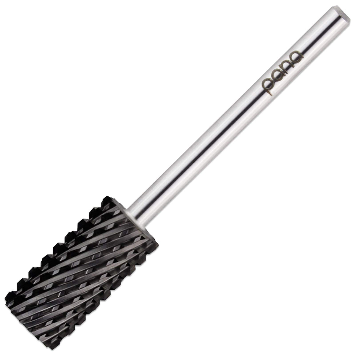 Pana Large Barrel Nail Drill Bit - 3/32&quot; Shank, Dlc Black, 2X Coarse Grit For Acrylic