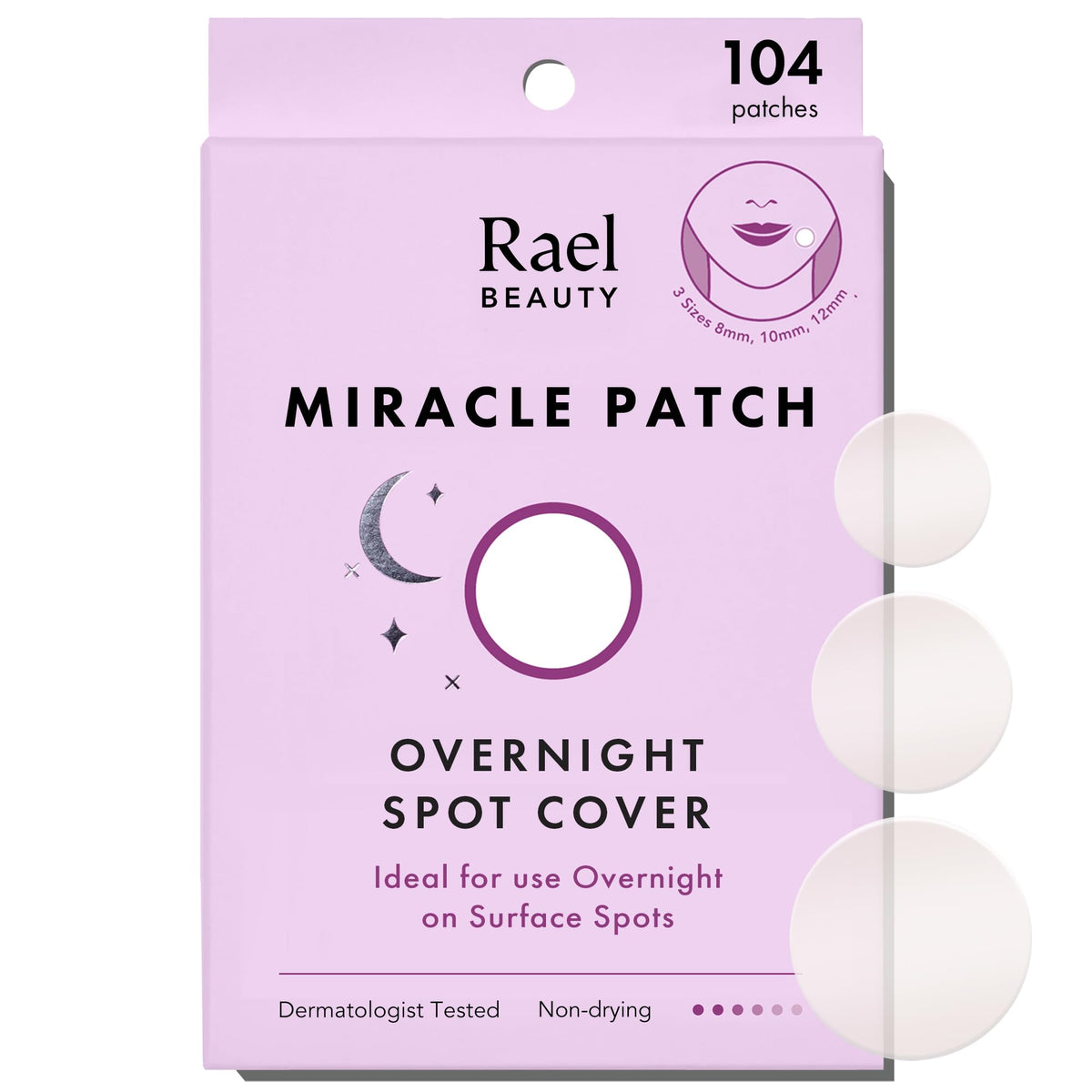 Rael Pimple Patches - Hydrocolloid Acne Treatment For Face, 104 Count, Vegan & Cruelty-Free