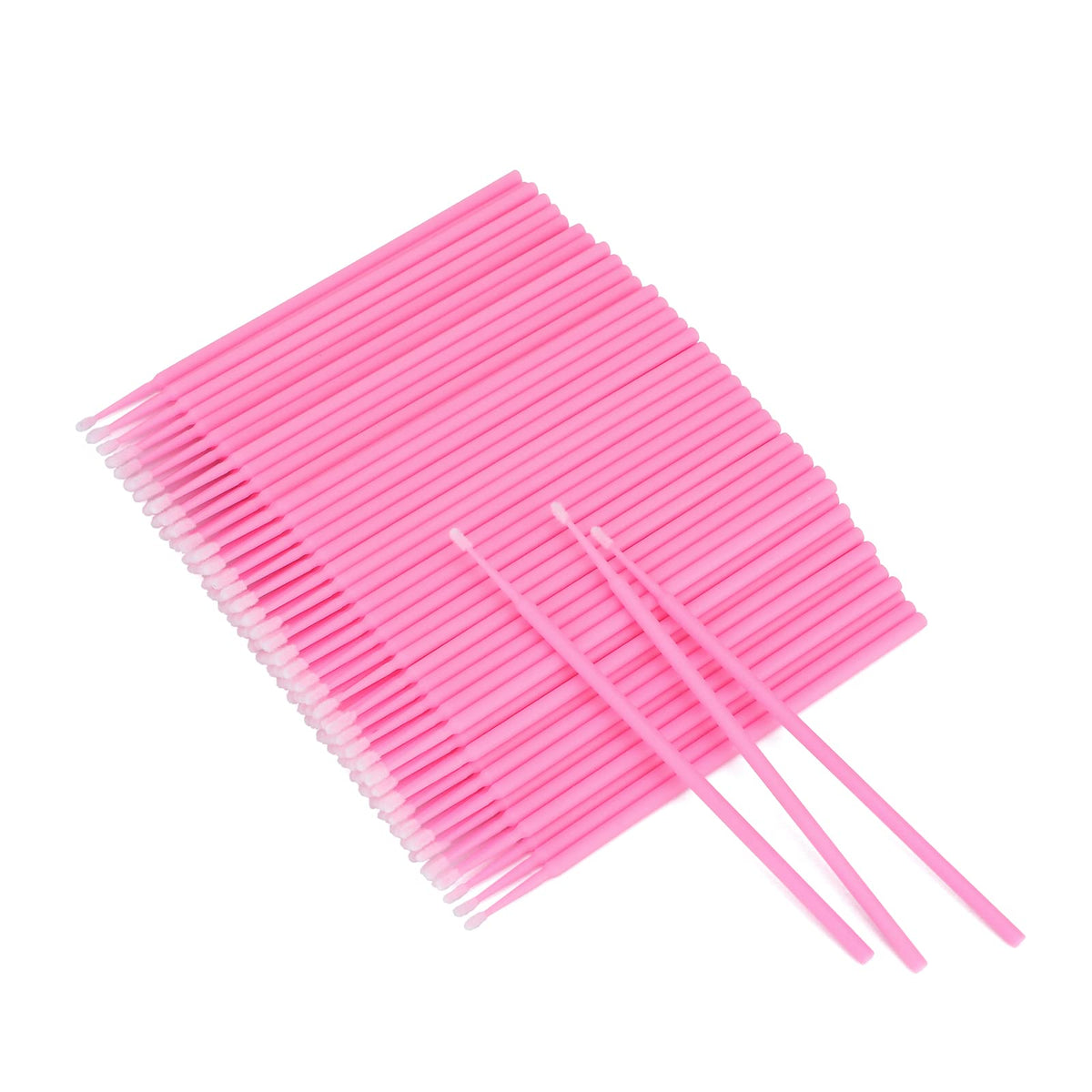 G2Plus 500Pcs Micro Applicators Brush For Makeup, Eyelash Extensions, And Nails - Pink