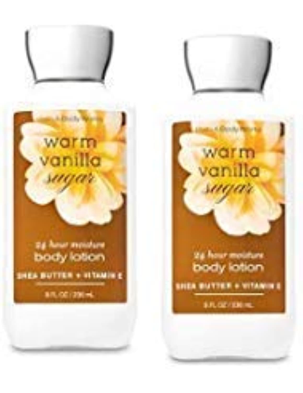 Bath & Body Works Warm Vanilla Sugar Body Lotion 2 Pack, 8 Fl Oz Each