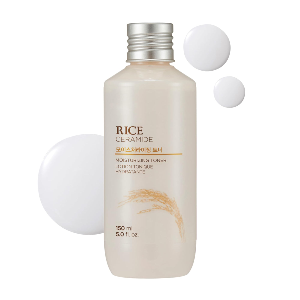 The Face Shop Rice Ceramide Moisturizing Toner - Hydrating, Lightweight, Glow Essence, 5Oz