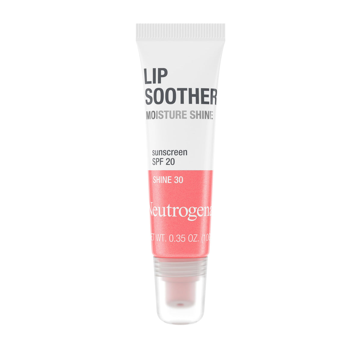 Neutrogena Moistureshine Lip Soother Gloss Spf 20, Tinted Lip Moisturizer, Shine 30, 