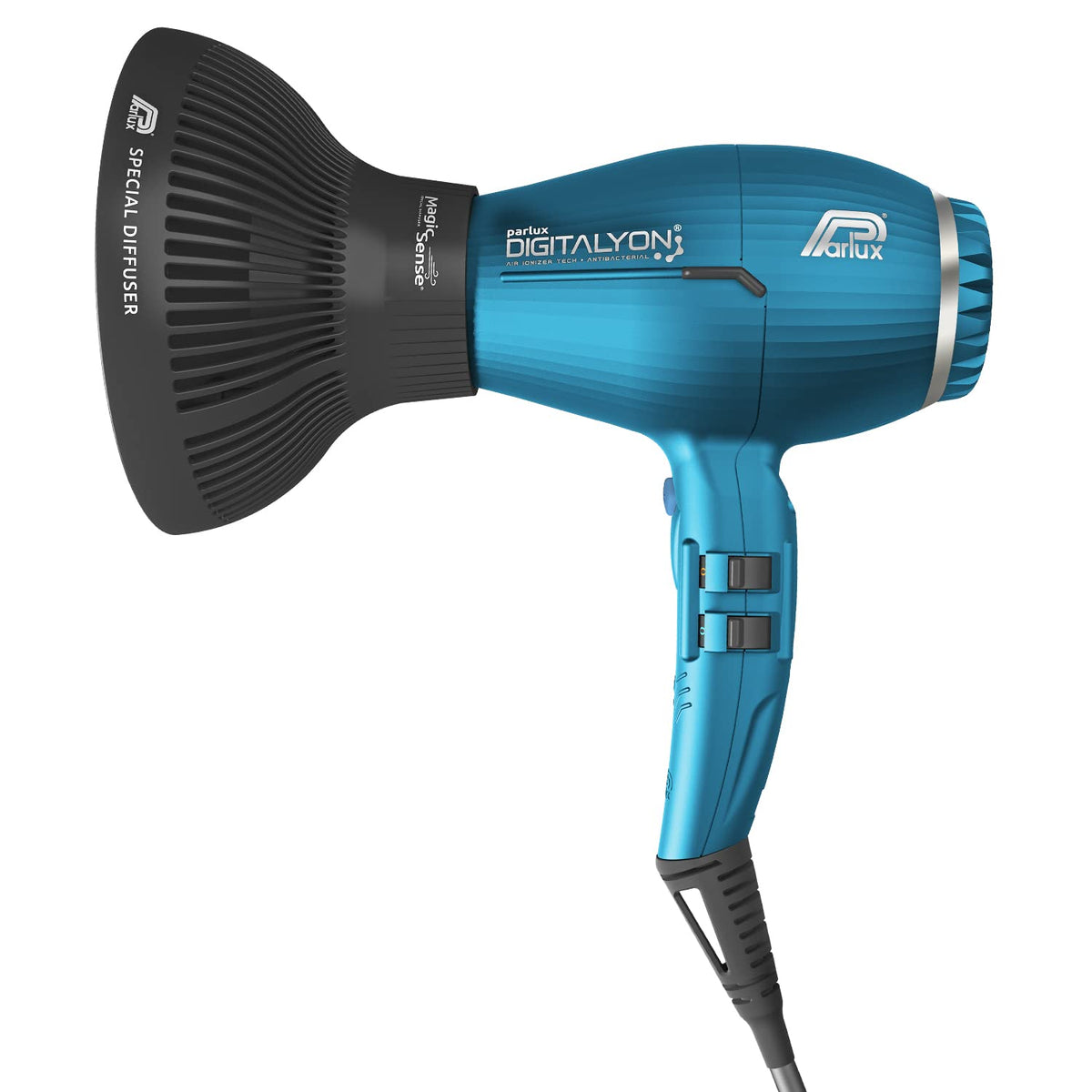 Parlux Digitalyon Blue Hair Dryer with Magic Sense Technology - Professional Plastic Design