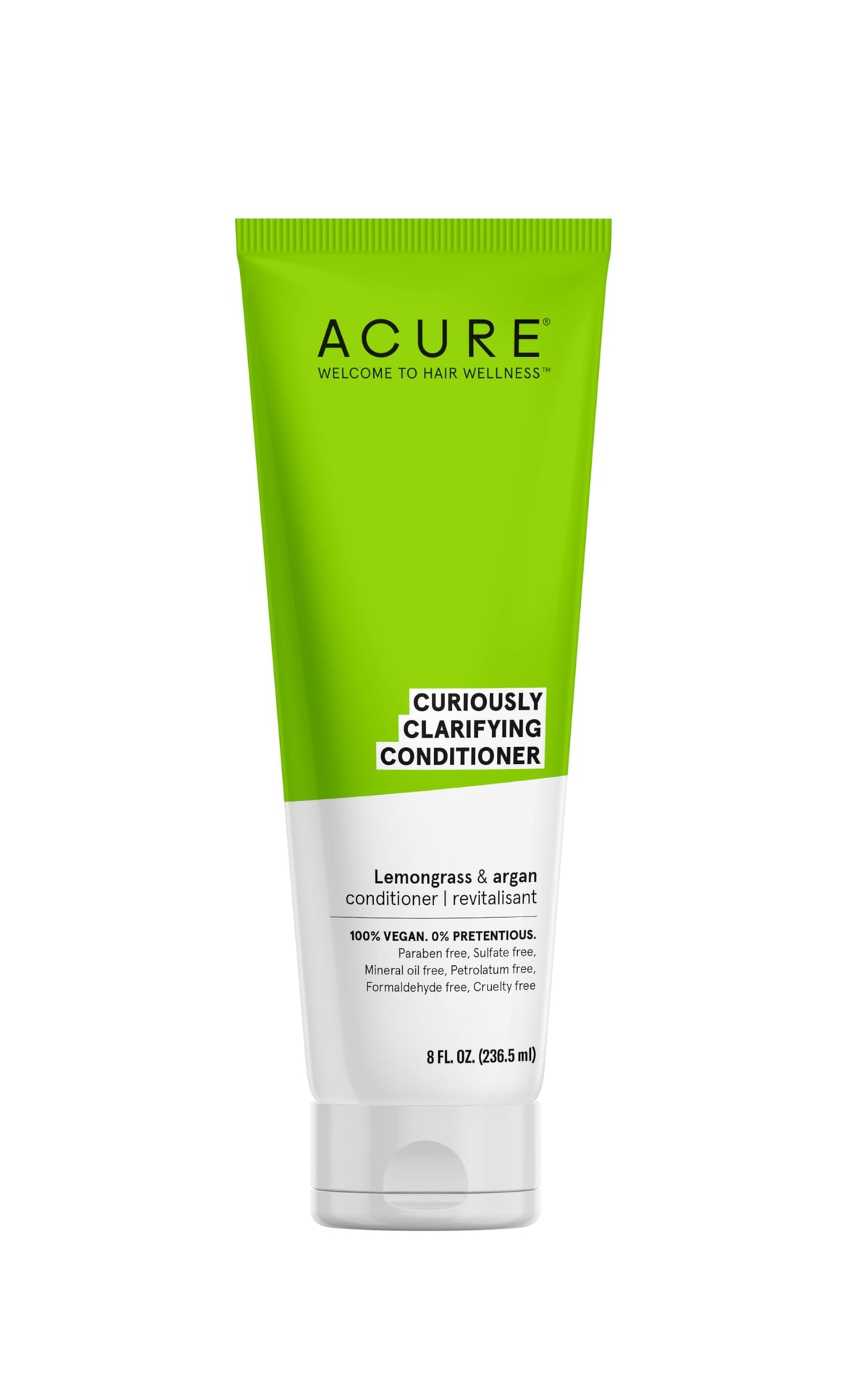 Acure Curiously Clarifying Conditioner, Lemongrass, 8 Fl Oz - Boost Shine & Moisture