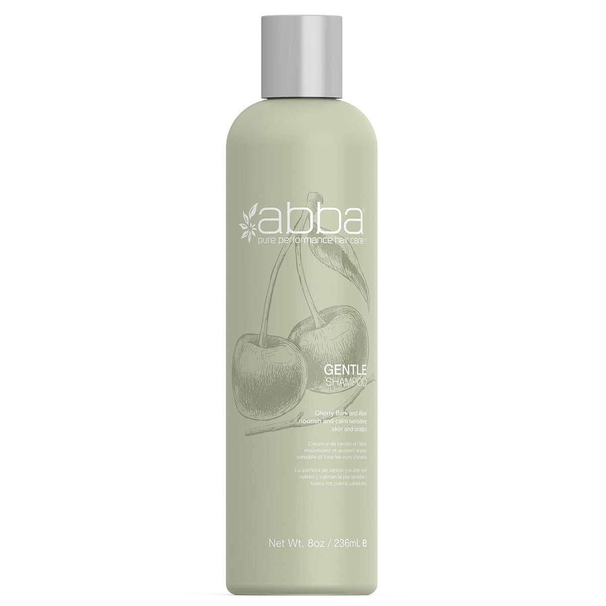 Abba Gentle Shampoo With Cherry Bark & Aloe - 32 Fl Oz - Nourishing Hair Care