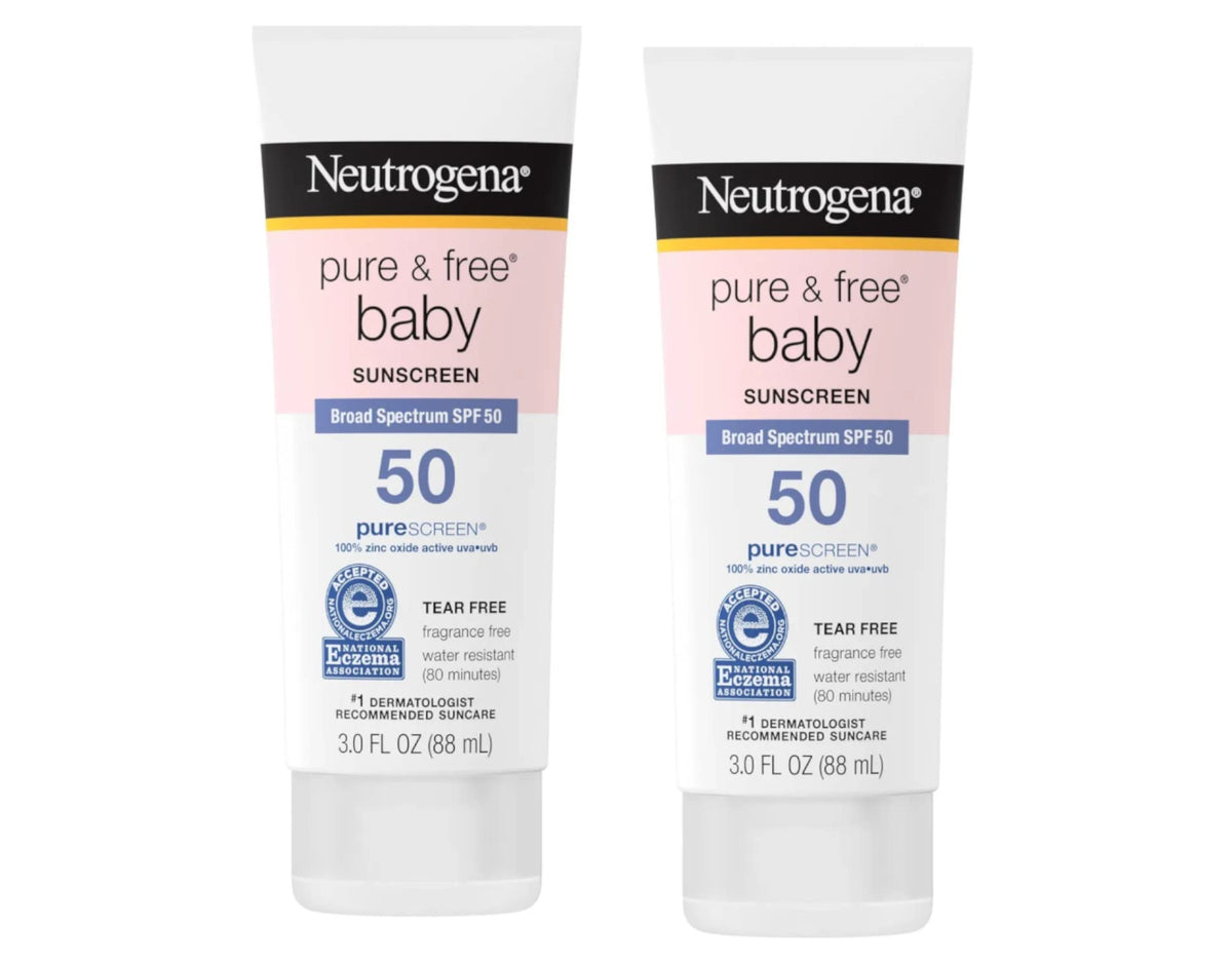 Neutrogena Baby Mineral Sunscreen Lotion Spf 50, Water-Resistant, 3 Fl Oz (Pack Of 2)