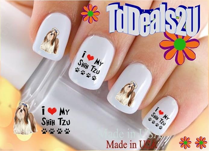 Hipzysticky Shih Tzu Nail Decals - Waterslide Art, Highest Quality, Made In Usa