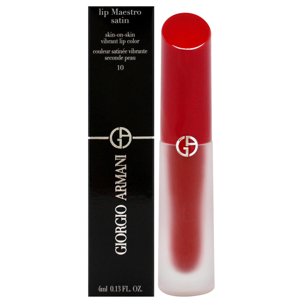 Giorgio Armani Lip Maestro Satin Lipstick - 10 In Love, Cranberry, 0.13 Oz