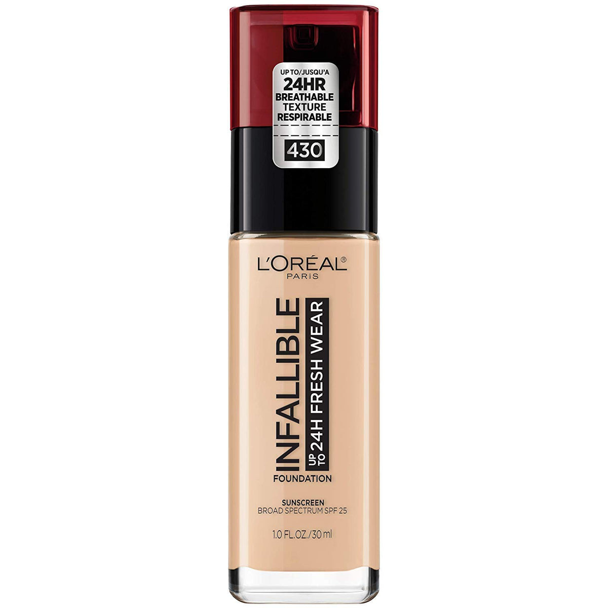 L'Oreal Paris Infallible Fresh Wear Foundation, Ivory Buff, 1 Fl Oz - Long-Lasting Coverage