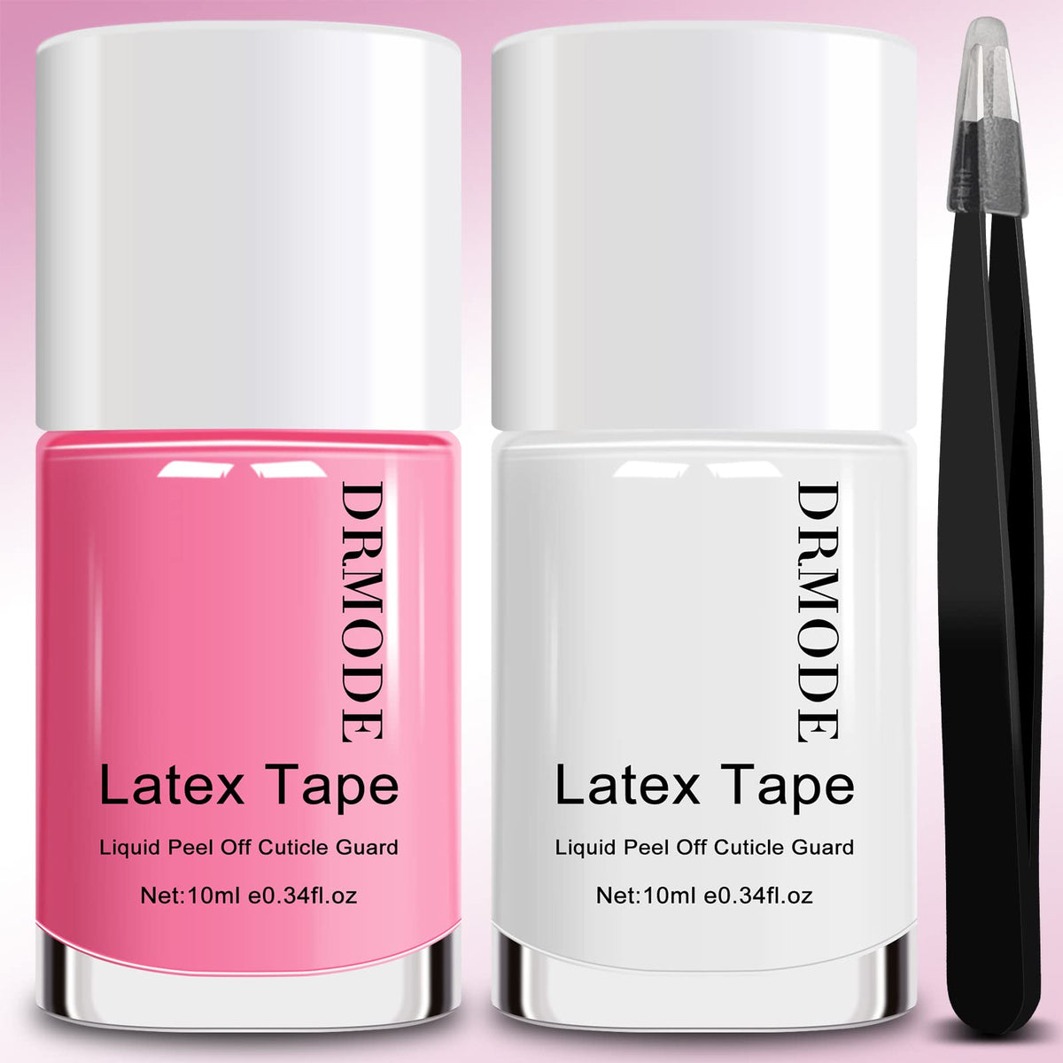 Drmode Liquid Latex For Nails - Fast Drying Nail Polish Barrier & Cuticle Guard, 3 Piece Set