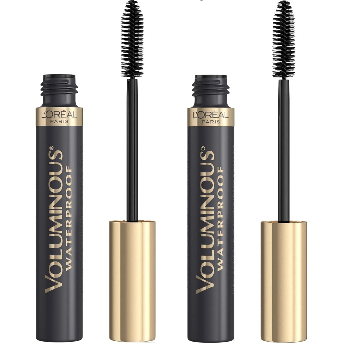 L’Oréal Paris Voluminous Original Waterproof Mascara, Black Brown, 0.28 Fl Oz, 2 Pack