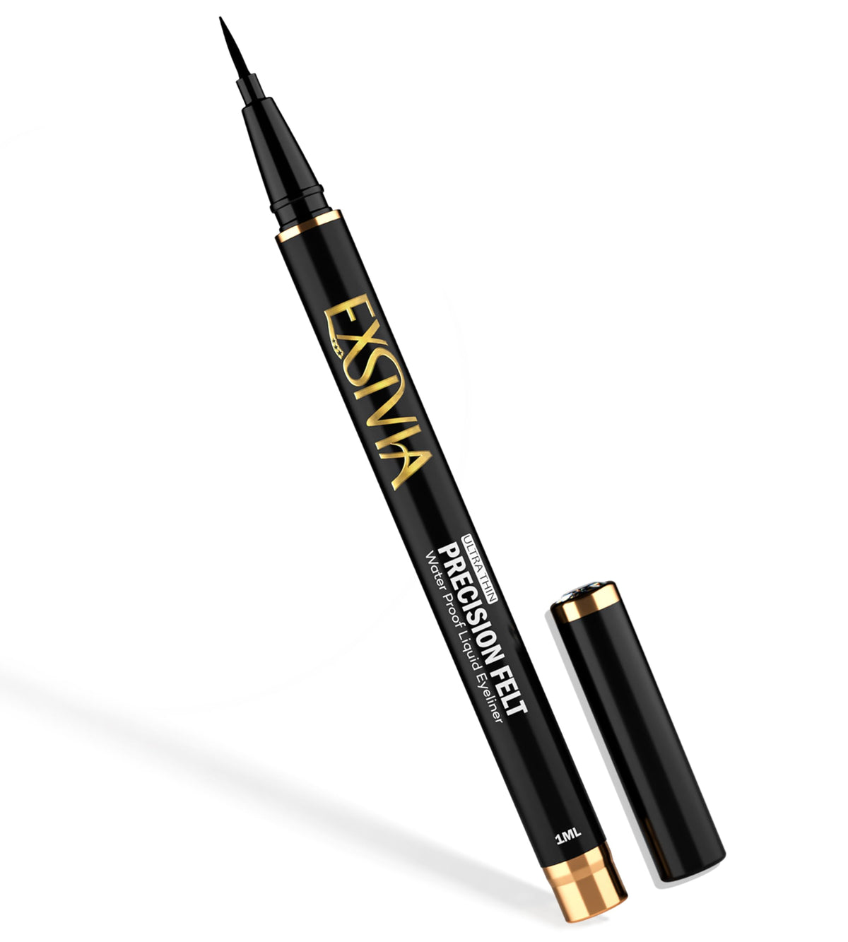 Exsivia Waterproof Liquid Eyeliner - Jet Black, Smudge-Proof, All-Day Wear, Safe Formula