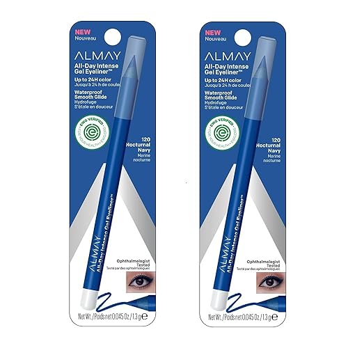 Almay All-Day Intense Gel Eyeliner - Pack Of 2, Nocturnal Navy, 0.05 Ounce