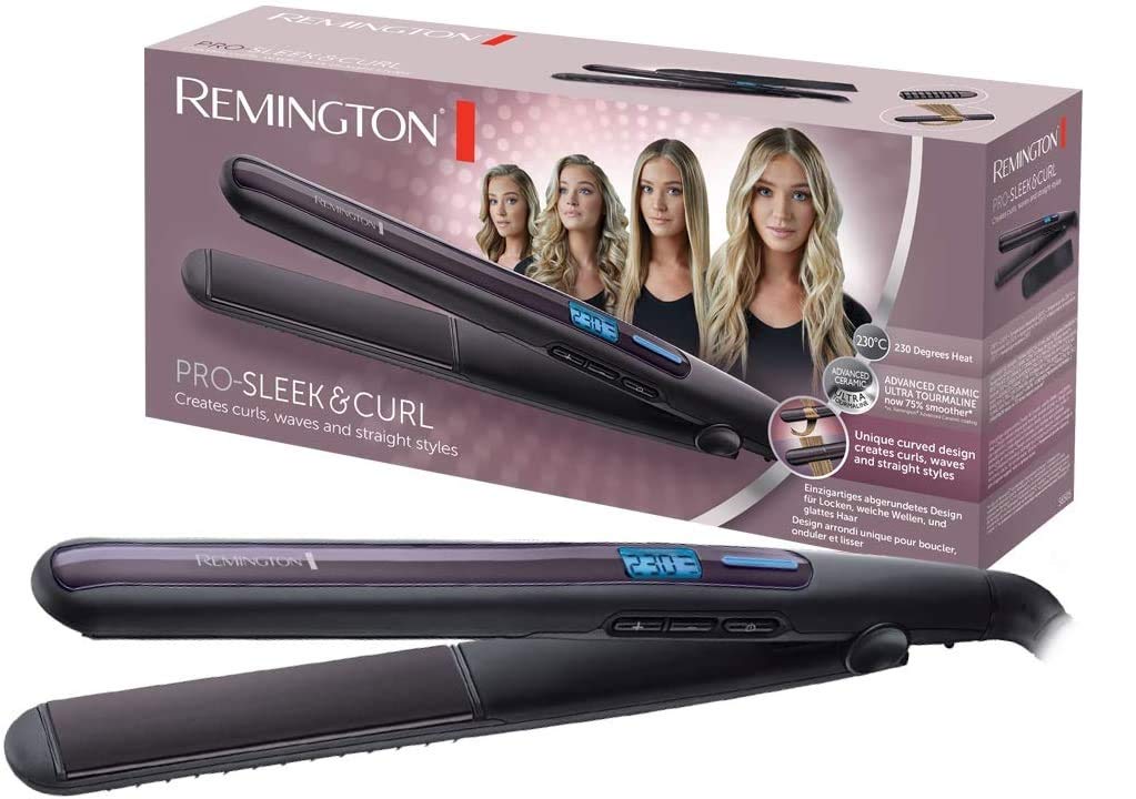 Remington S6505 Pro Sleek & Curl Hair Straightener With Ceramic Technology