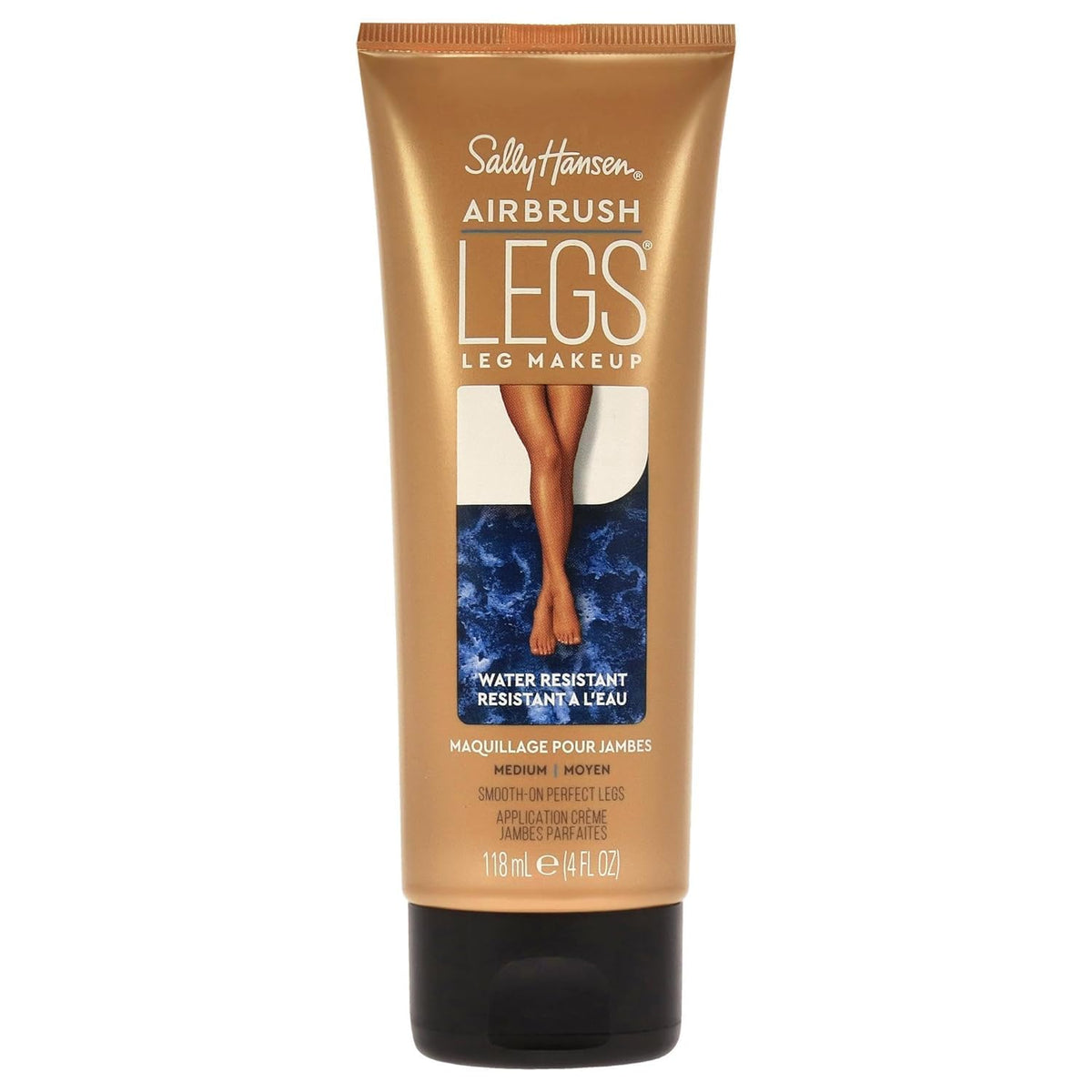 Sally Hansen Airbrush Legs Makeup, Medium, Water Resistant, 4 Fl Oz, Flawless Finish