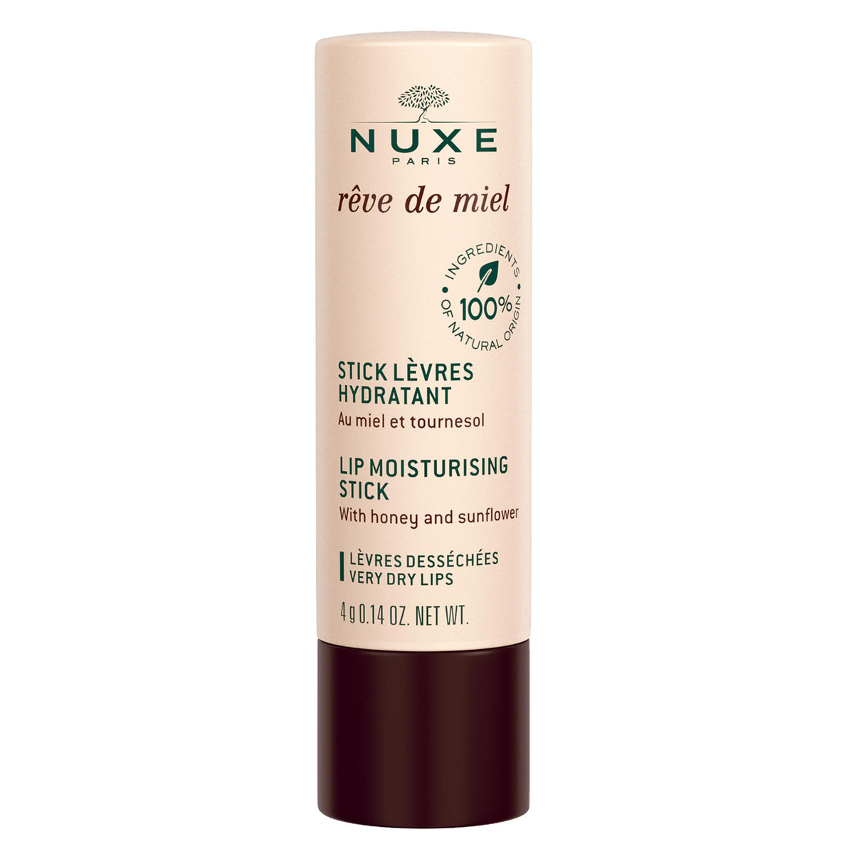 Nuxe Rêve De Miel Lip Stick - Natural Organic Moisturizer With Shea Butter & Vitamin E, 0.14 Oz