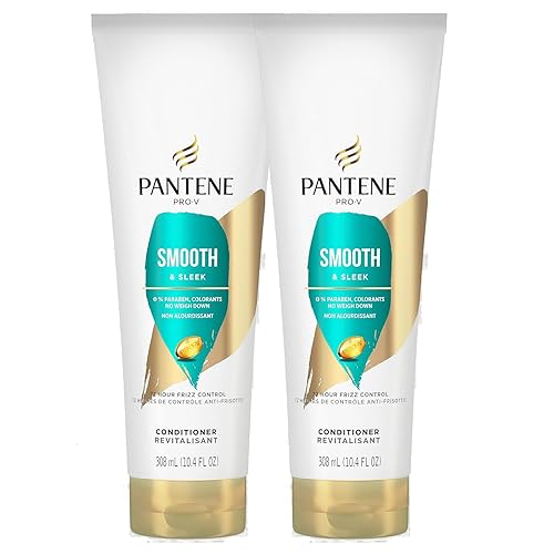 Pantene Pro-V Smooth & Sleek Conditioner, Frizz Control, 10.4 Oz (2-Pack)