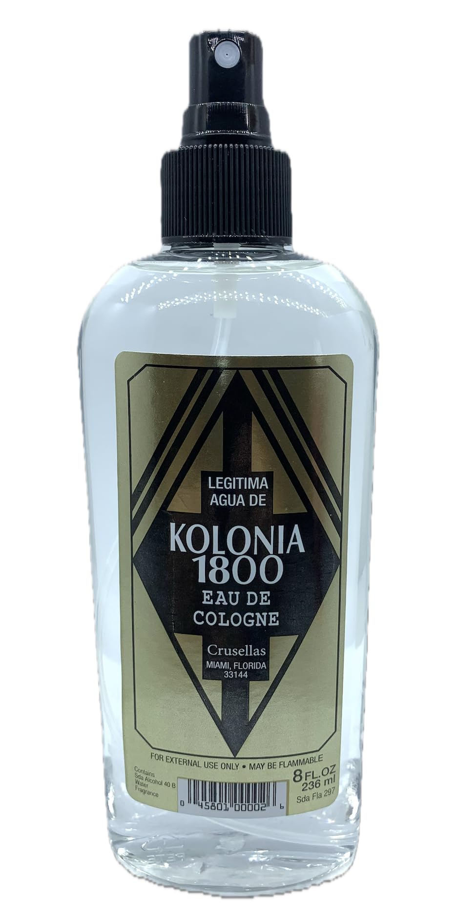 Crusellas Agua De Kolonia 1800 Natural Spray Cologne - 8 Fl Oz, Refreshing Fragrance