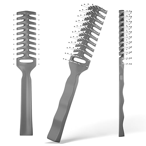 Ezgoodz Gray Vent Hair Brush - 8&quot; Plastic Hairbrushes, Pack Of 12 For Spa & Salon Care