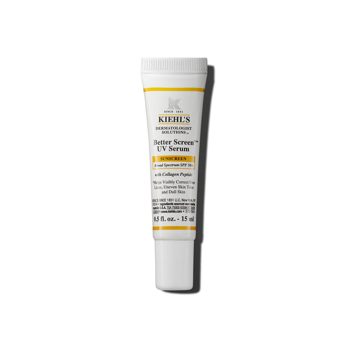 Kiehl'S Better Screen Uv Serum Spf 50+, Invisible Sunscreen With Collagen Peptide, 0.5 Fl Oz