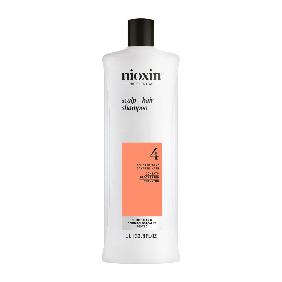 Nioxin System 4 Hair Thickening Shampoo For Damaged Hair, 33.8 Fl Oz - Fine Chemically Treated Hair