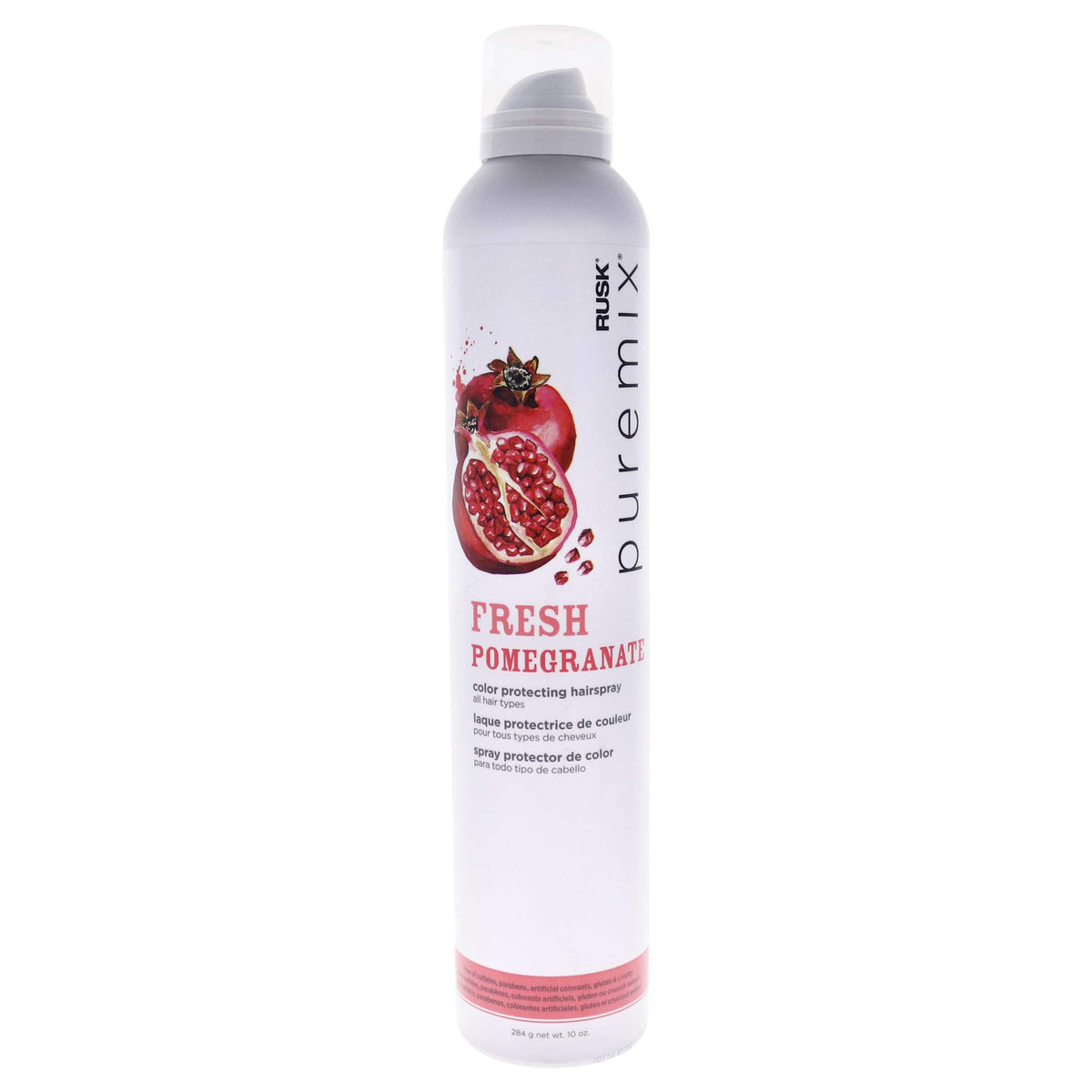 Rusk Puremix Fresh Pomegranate Hairspray 10 Oz - Color Protecting Unisex Hair Spray