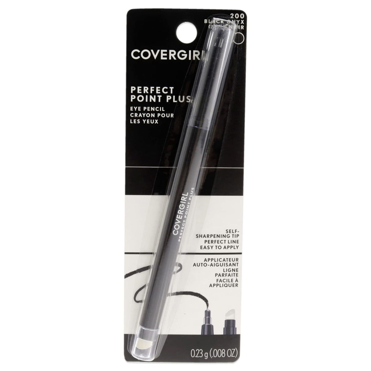 Covergirl Perfect Point Plus Eyeliner Pencil, Black Onyx, Long-Lasting, Soft Smudging Tip