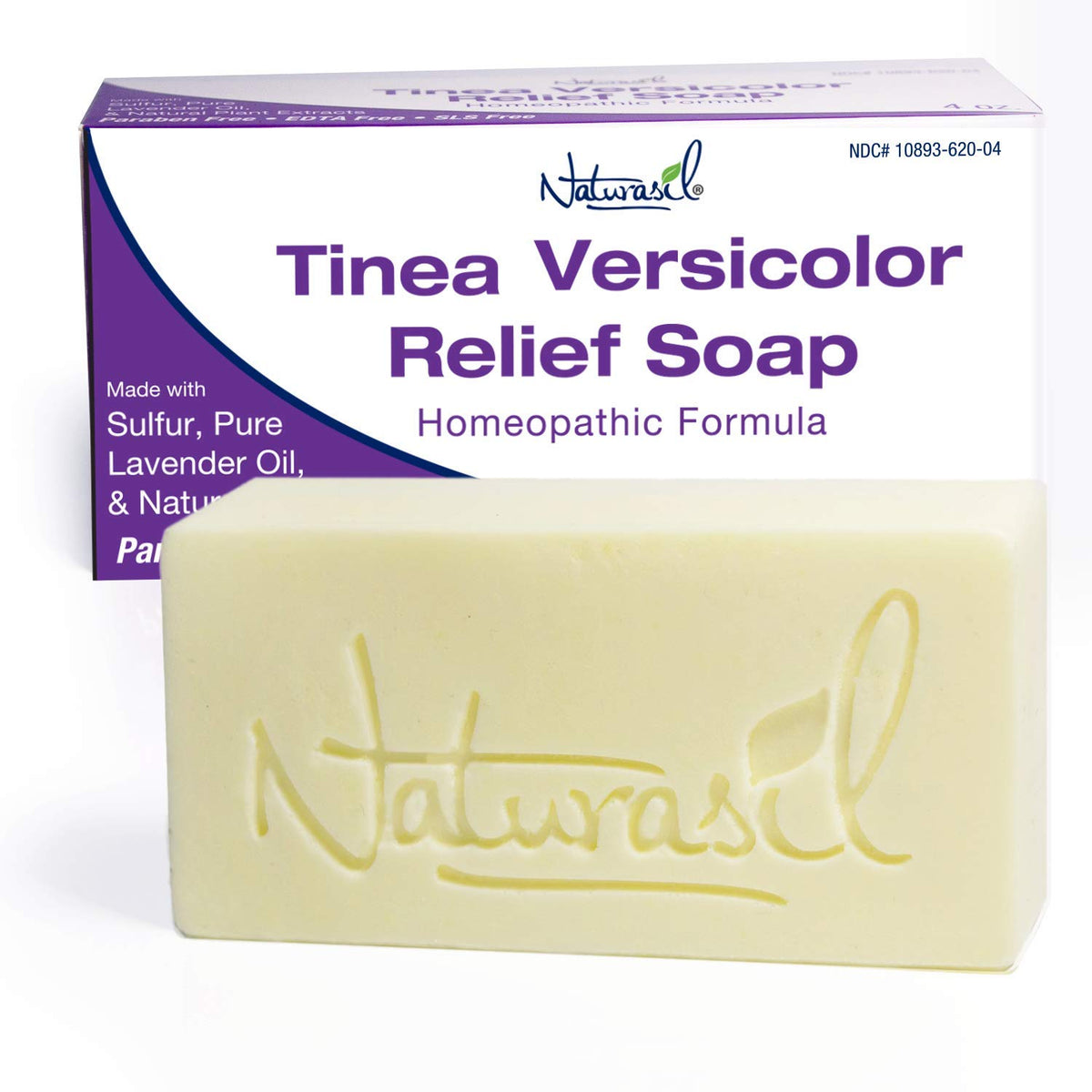 Naturasil Tinea Versicolor Treatment Soap - Antifungal Micronized Sulfur, 4 Oz Bar