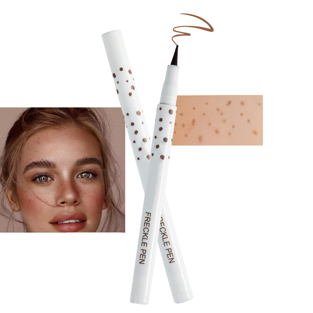 Rosarden Waterproof Freckle Makeup Pen - Long Lasting Chestnut Faux Freckles For Sunkissed Skin