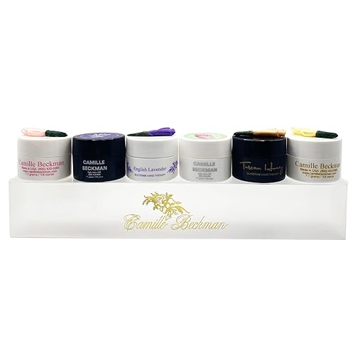 Camille Beckman Glycerine Hand Therapy Sampler, 6 Pots Travel Size, Gift Set