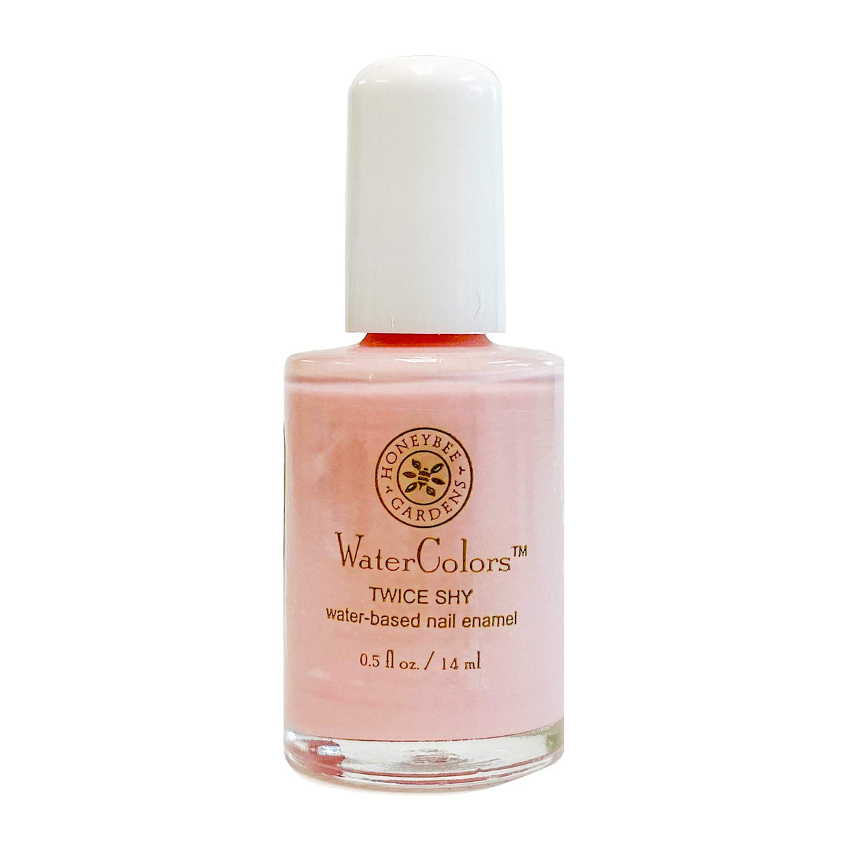 Honeybee Gardens Water-Based Nail Enamel - Twice Shy Soft Nude Pink, Eco-Friendly, Odorless 0.5 Fl Oz