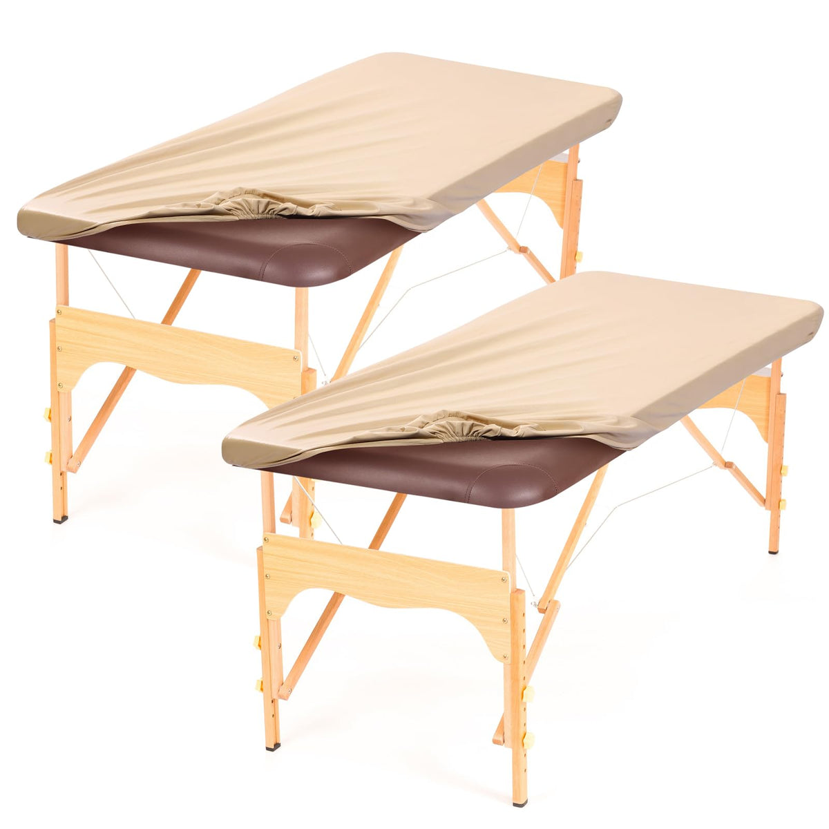 Macarrie Beige Pu Leather Massage Table Cover, Waterproof Protector For 28''-31'' Wide Tables