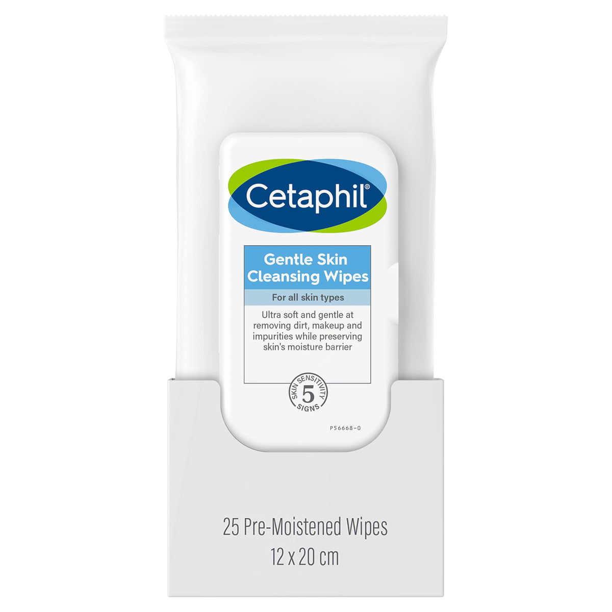 Cetaphil Gentle Face And Body Wipes, 25 Count (Pack Of 3), Hypoallergenic, Fragrance Free