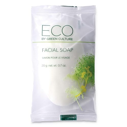 Eco By Green Culture Facial Soap Bar - Clean Scent, 0.71 Oz - Bamboo Material, 500/Carton