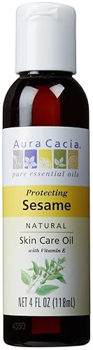 Aura Cacia Sesame Skin Care Oil - 4 Fl. Oz. Natural Moisturizer For Healthy Skin