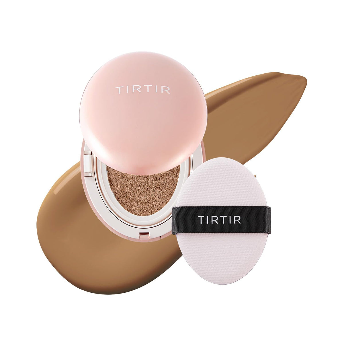 Tirtir All Cover Pink Cushion Foundation - 35N Walnut, 0.15 Fl Oz Mini Size, Korean Makeup