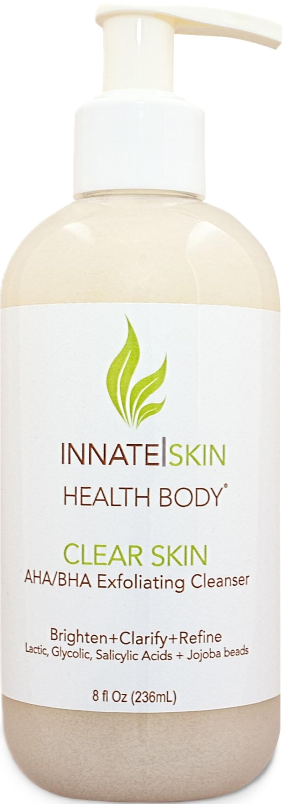 Innate Skin Health Aha Bha Exfoliating Cleanser With Jojoba Beads - 8Oz Pump