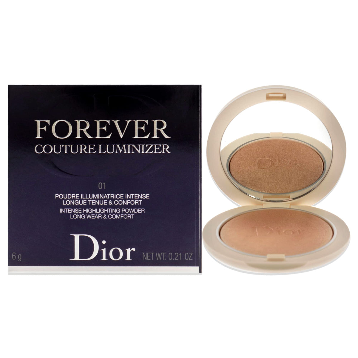 Christian Dior Forever Couture Luminizer Highlighter 01 Nude Glow 0.21 Oz For Women