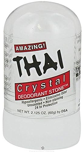 Thai Deodorant Stone Pure & Natural Crystal Mini Stick, 2 Oz - Aluminum-Free Deodorant