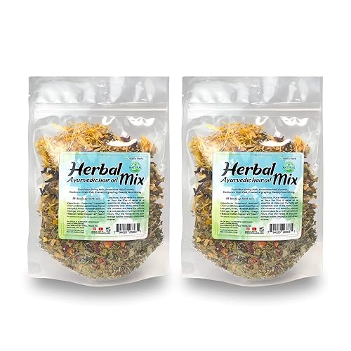 Well&quot;s Oil Herbal Mix - 18 Essential Herbs for Hair | 100% Natural Hair Oil, 2 Pack (2.5 Oz