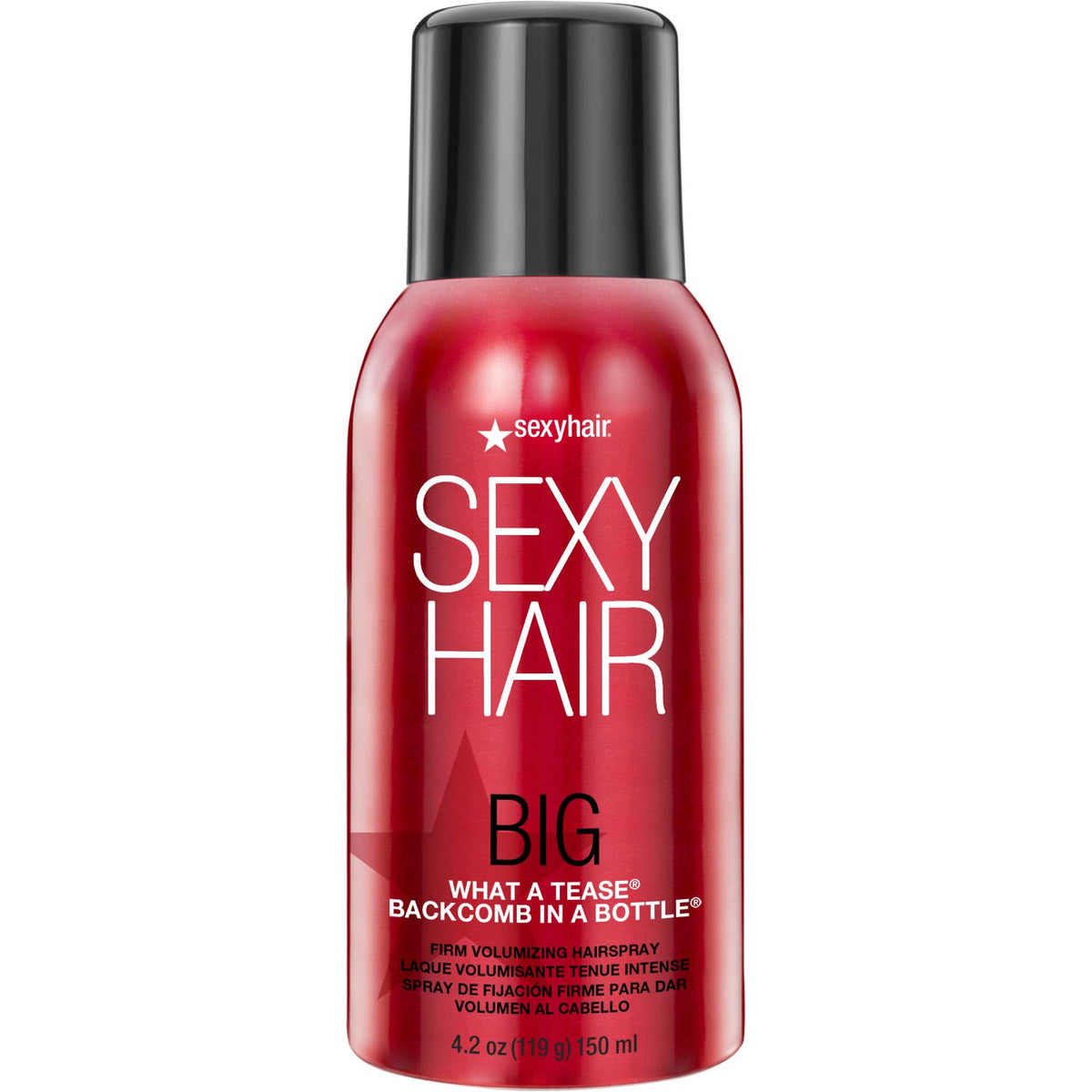 Sexyhair Big What A Tease Firm Volumizing Hairspray, 4.2 Oz - 72 Hour Humidity Resistance