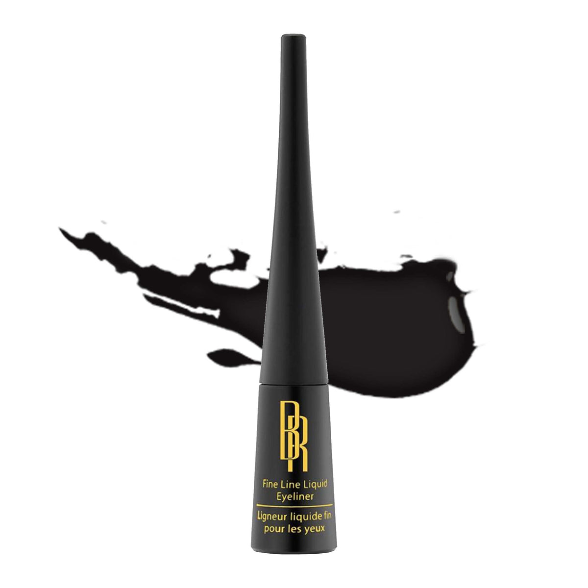 Black Radiance Fine Line Liquid Eyeliner - Black, 0.12 Fl Oz, Precision Application