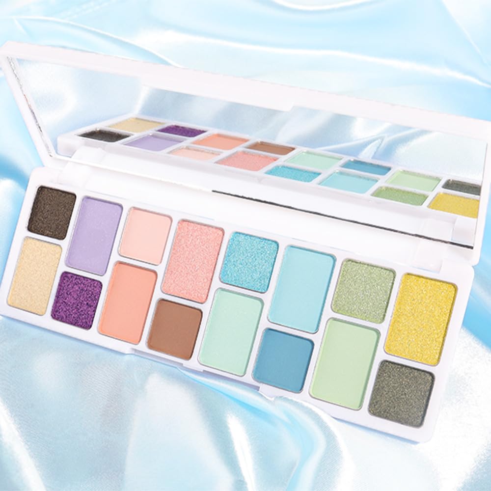 Amy'S Diary 16-Color Waterproof Eye Shadow Palette – Blendable, Long-Lasting & Pigmented